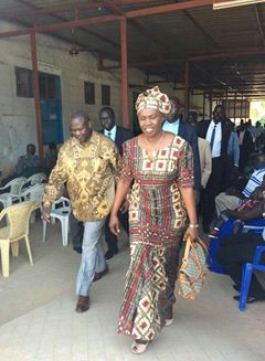 Riek Machar at the Emmanuel Jieng Parish, 22 May 2016