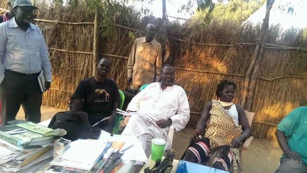 Riek Machar with Dak Kueth and Pende Ngong
